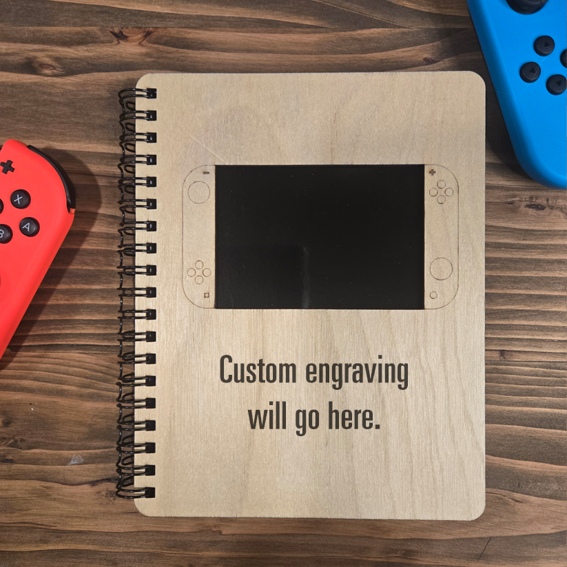 Switch Controller - Custom Notebook with Wood Cover