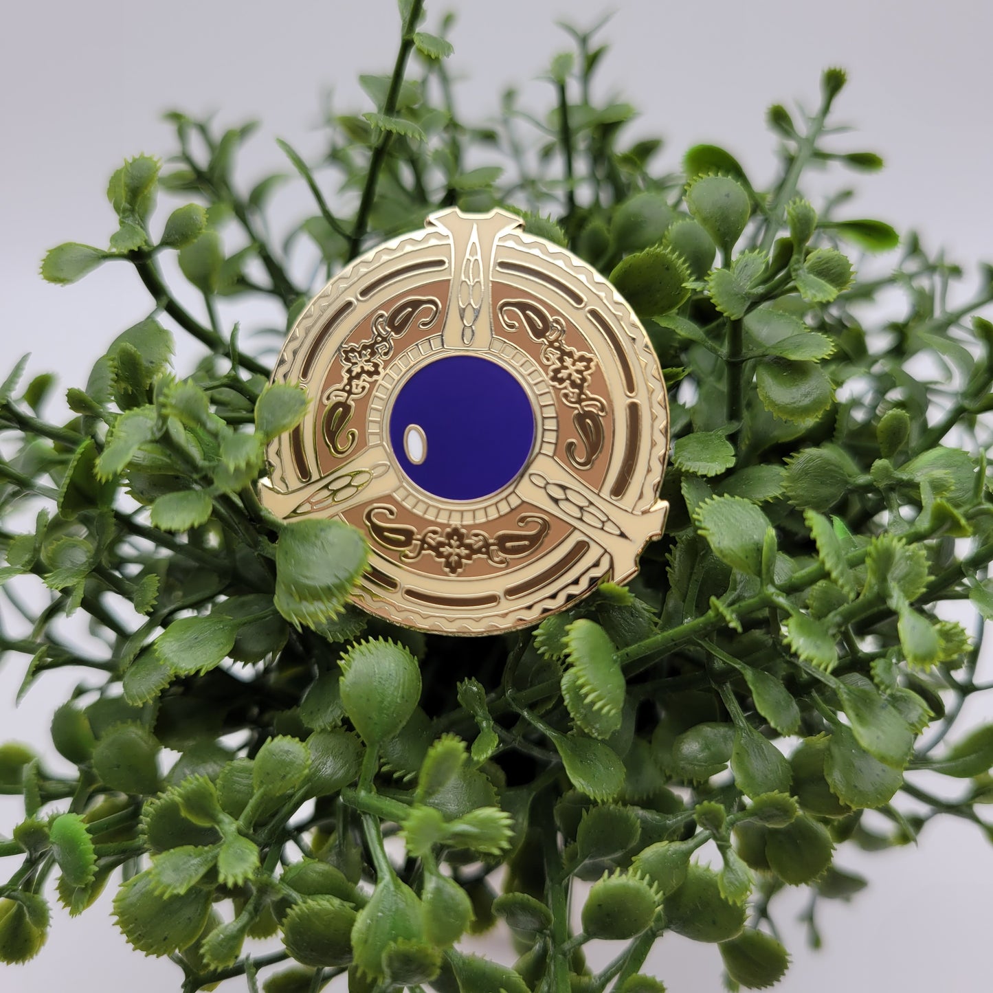 Sapphire Medallion Collector's Pin in Hard Enamel