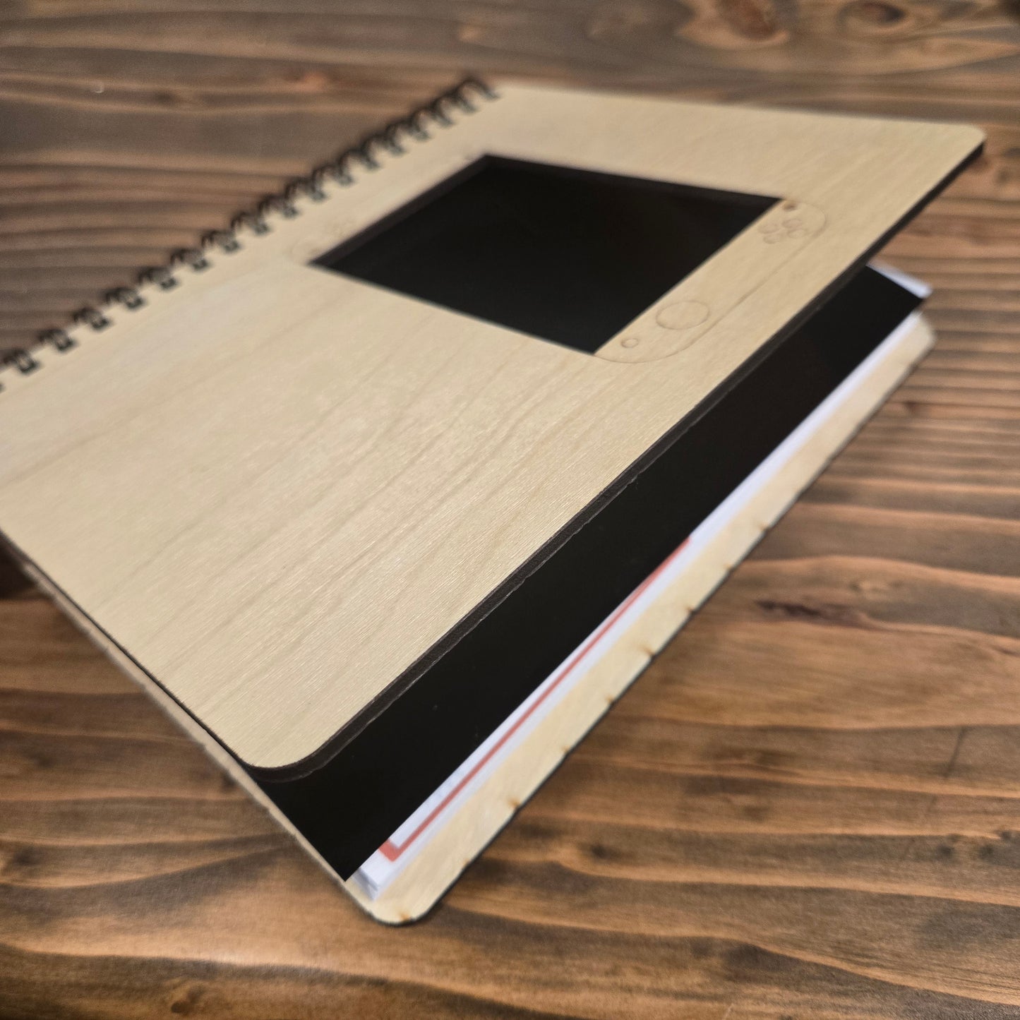 Handheld Controller - Custom Notebook with Wood Cover