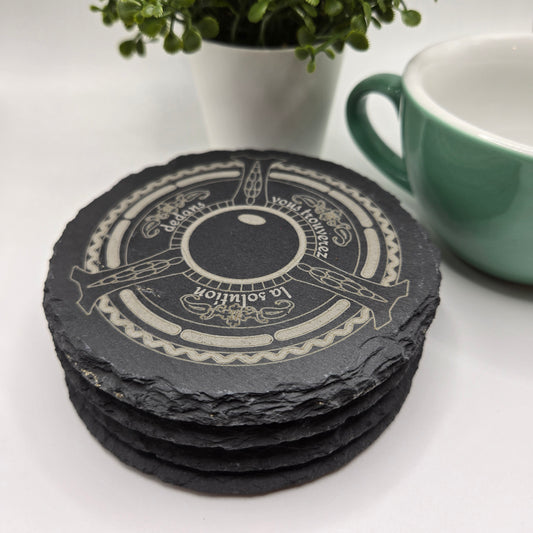 Royal Coasters - Black Slate (Set of 4)
