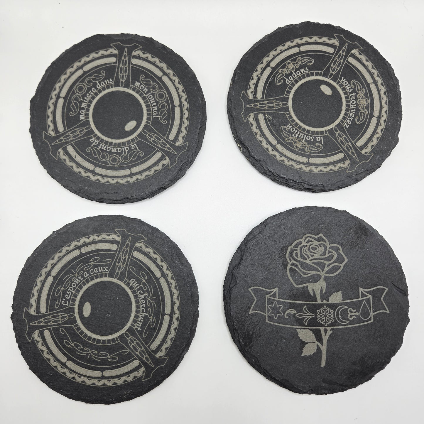 Royal Coasters - Black Slate (Set of 4)