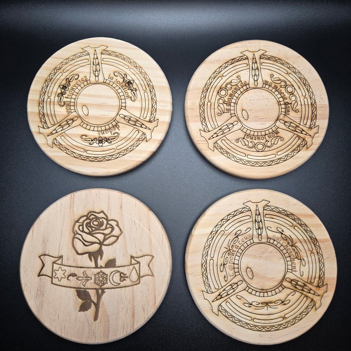 Royal Coasters - Pine (Set of 4)