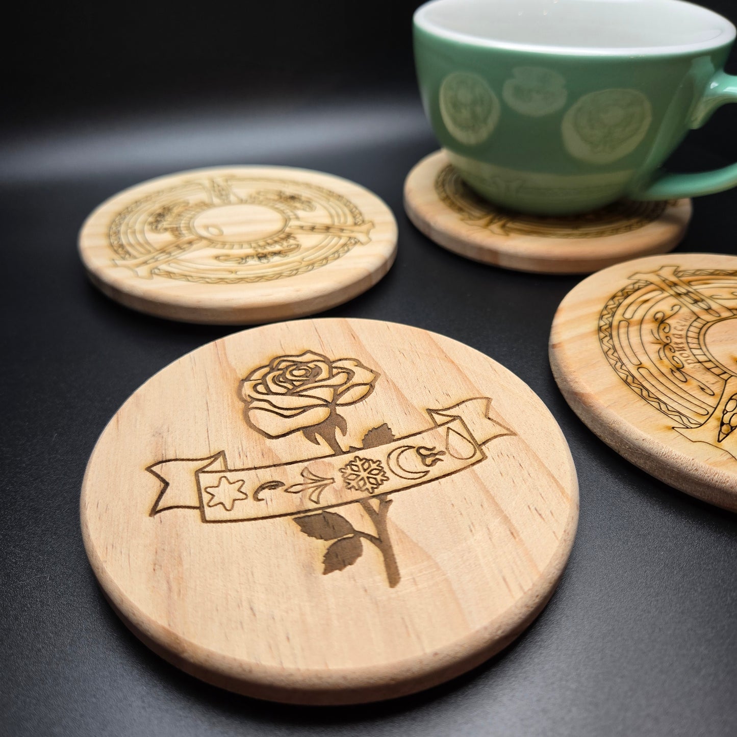 Royal Coasters - Pine (Set of 4)