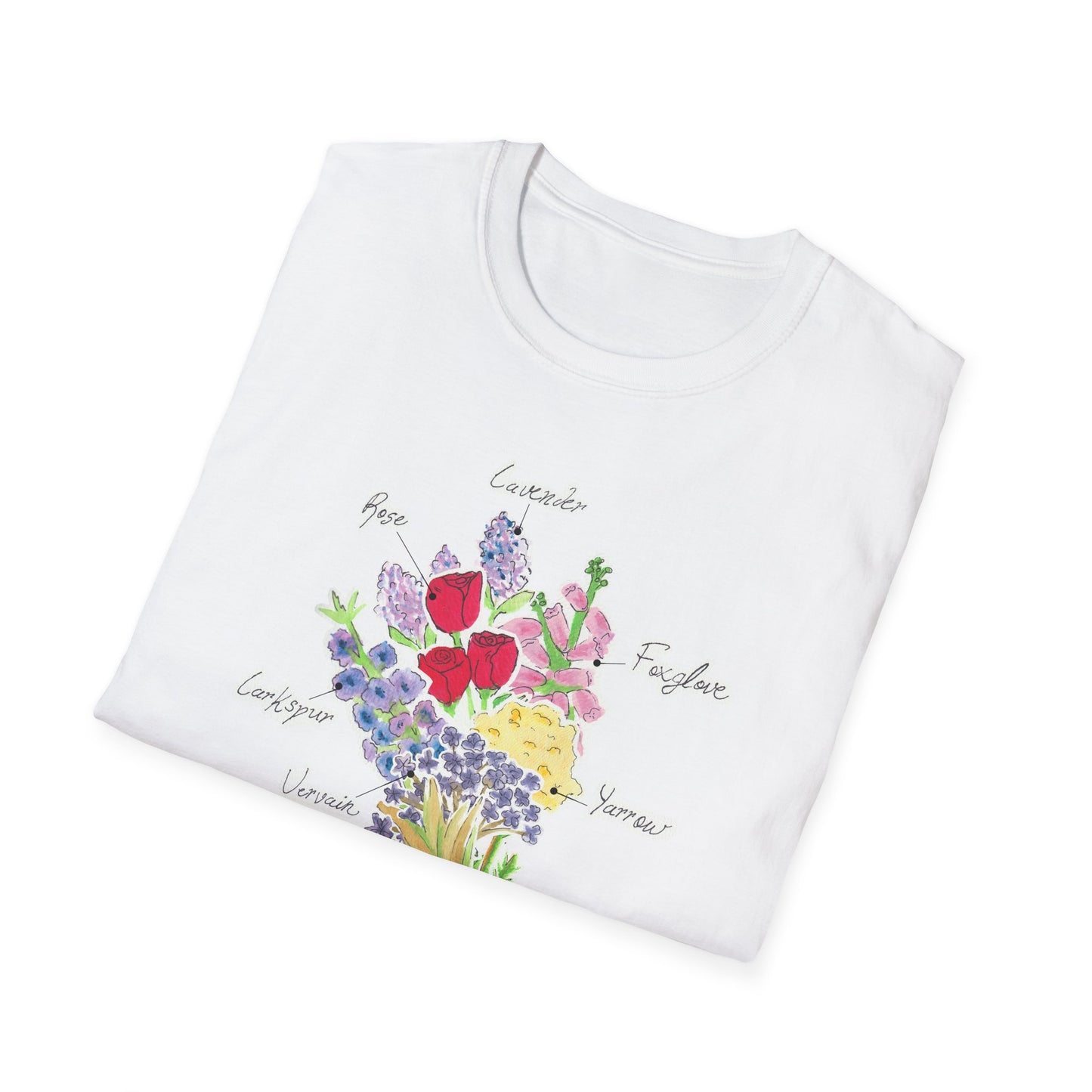 Floral Bouquet T-Shirt, Comfortable Casual Wear