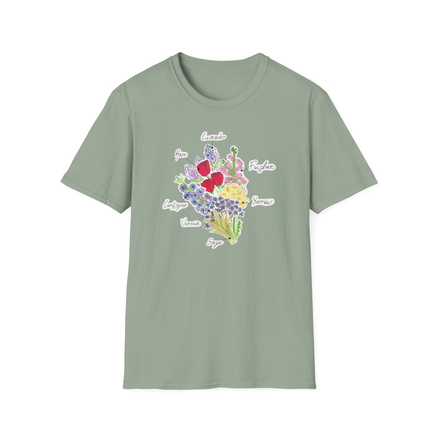 Floral Bouquet T-Shirt, Comfortable Casual Wear