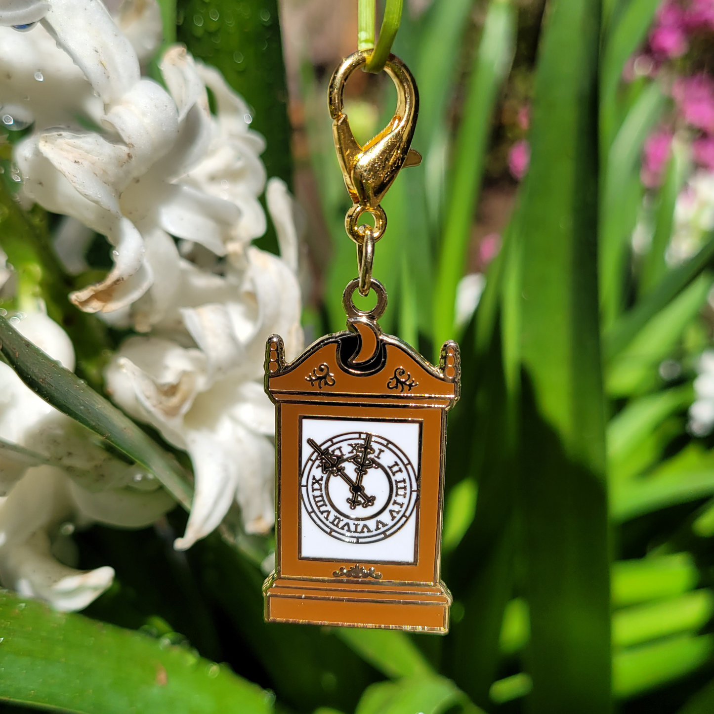 The Crowley Clock Collector's Charm in Hard Enamel