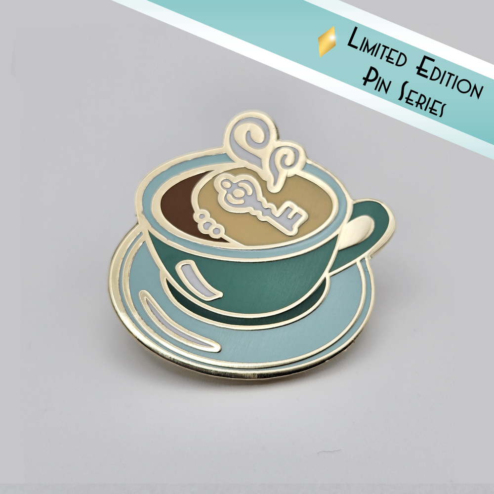 Coffee Cup Collector's Pin in Hard Enamel