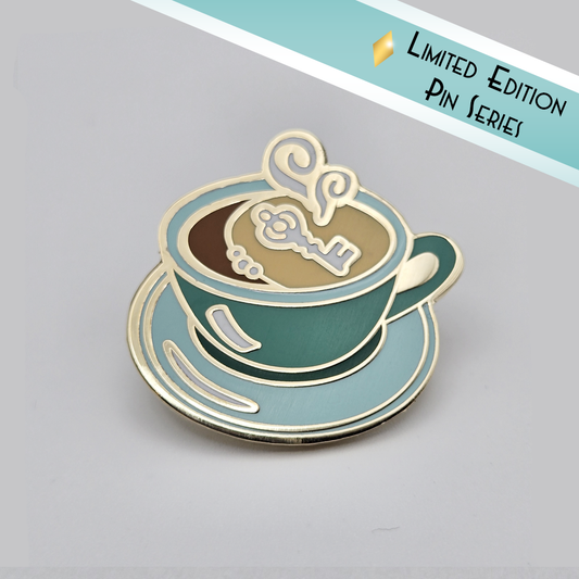 Coffee Cup Collector's Pin in Hard Enamel