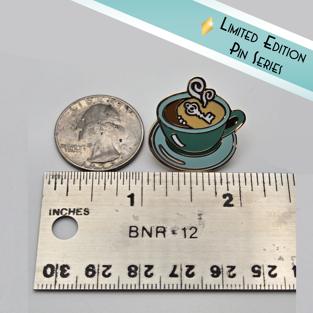 Coffee Cup Collector's Pin in Hard Enamel