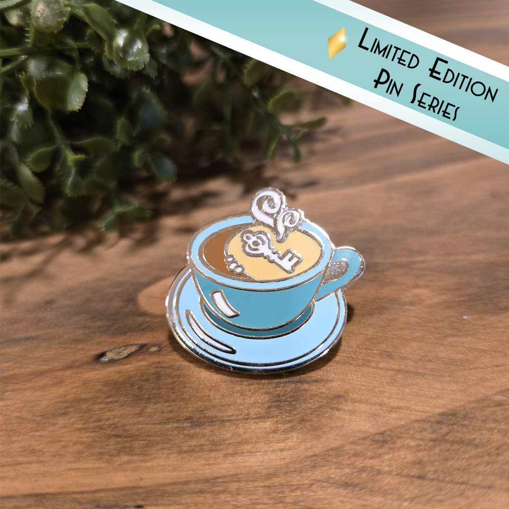 Coffee Cup Collector's Pin in Hard Enamel