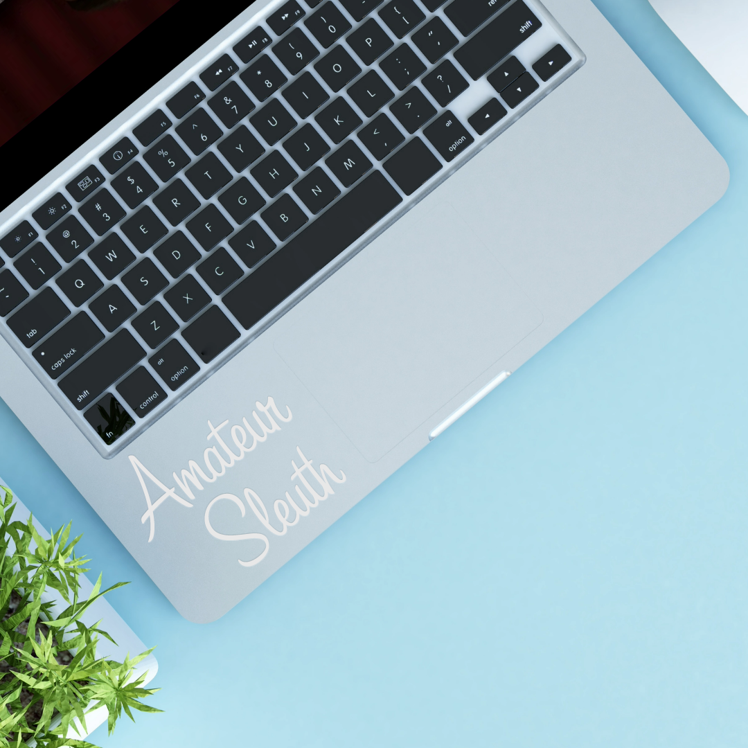 "Amateur Sleuth" White Sticker | Mystery Lover Aesthetic Decal