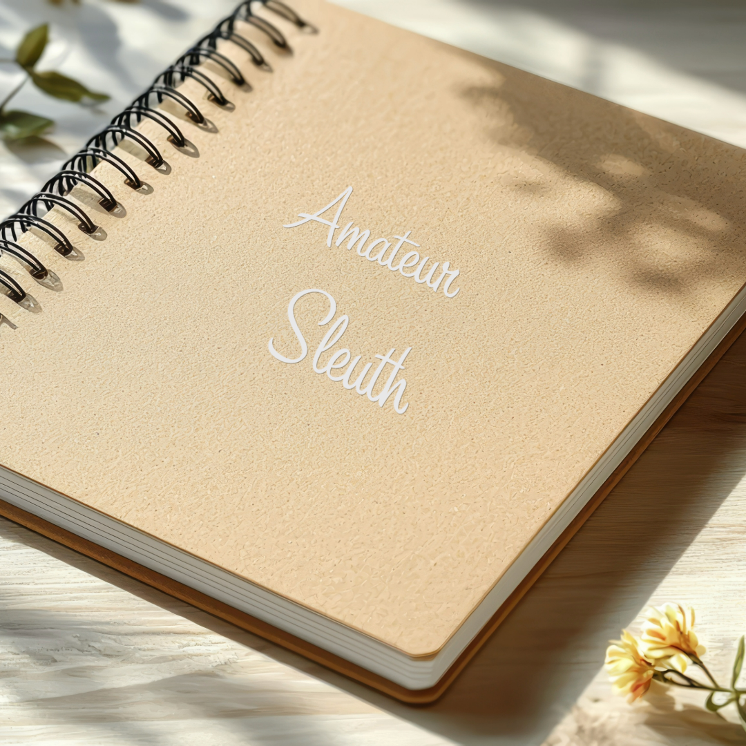 "Amateur Sleuth" White Sticker | Mystery Lover Aesthetic Decal