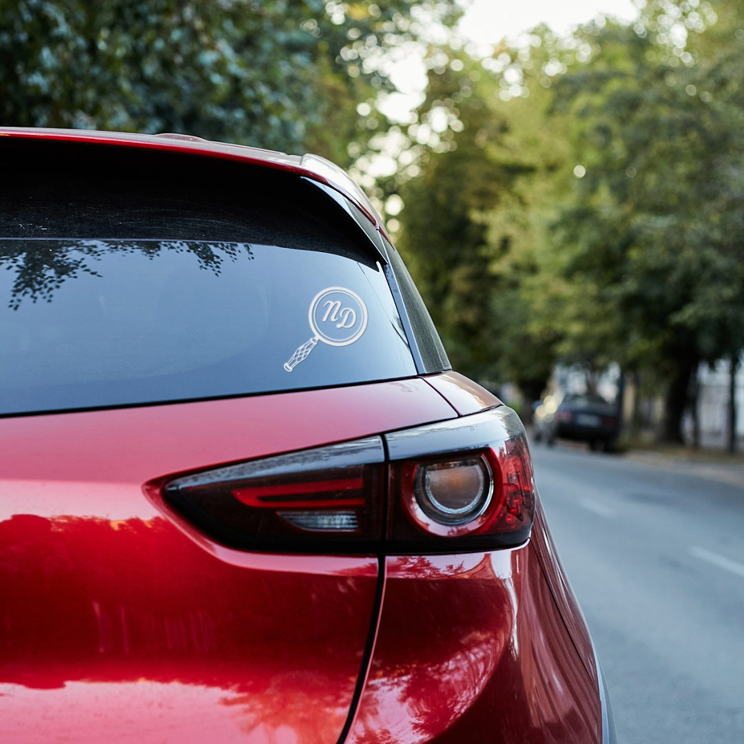 "Magnifying Glass" White Sticker | Mystery Lover Aesthetic Decal