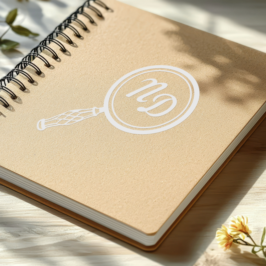 "Magnifying Glass" White Sticker | Mystery Lover Aesthetic Decal