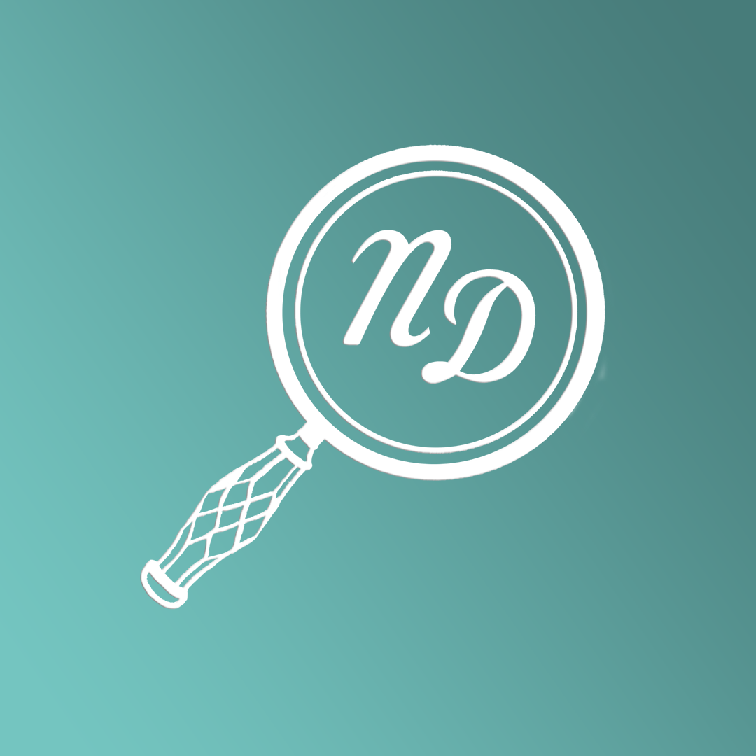 "Magnifying Glass" White Sticker | Mystery Lover Aesthetic Decal