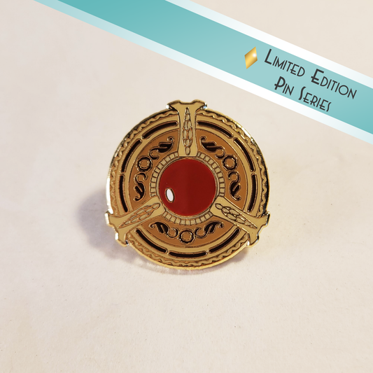 Ruby Medallion Collector's Pin in Hard Enamel