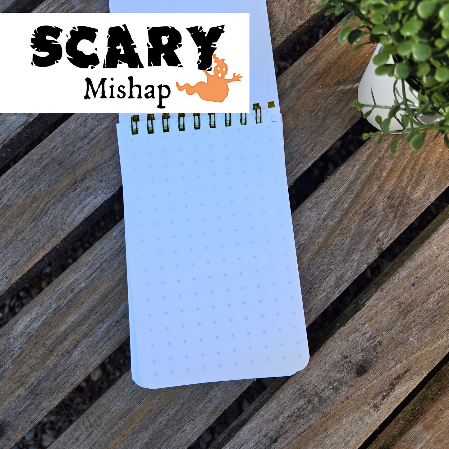 Scary Mishap: Spiral Notepad - Sunflowers
