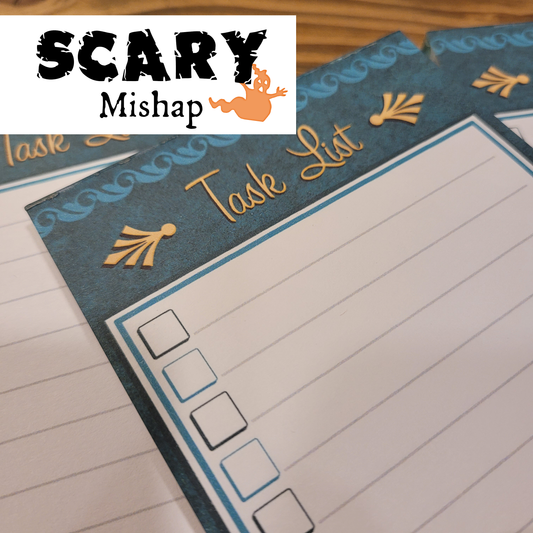 Scary Mishap! Memo Pad: Task list (Teal)