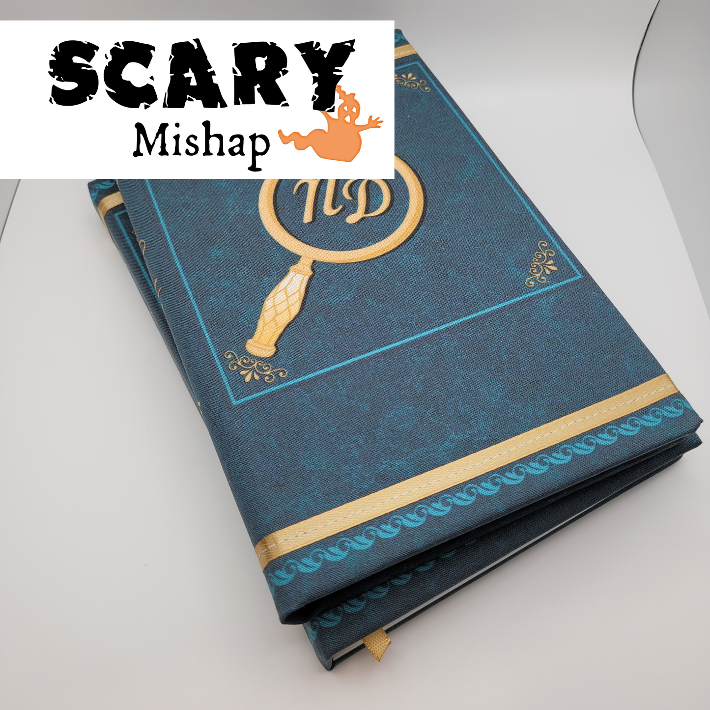 Scary Mishap! Teal Fabric Hardcover Notebook