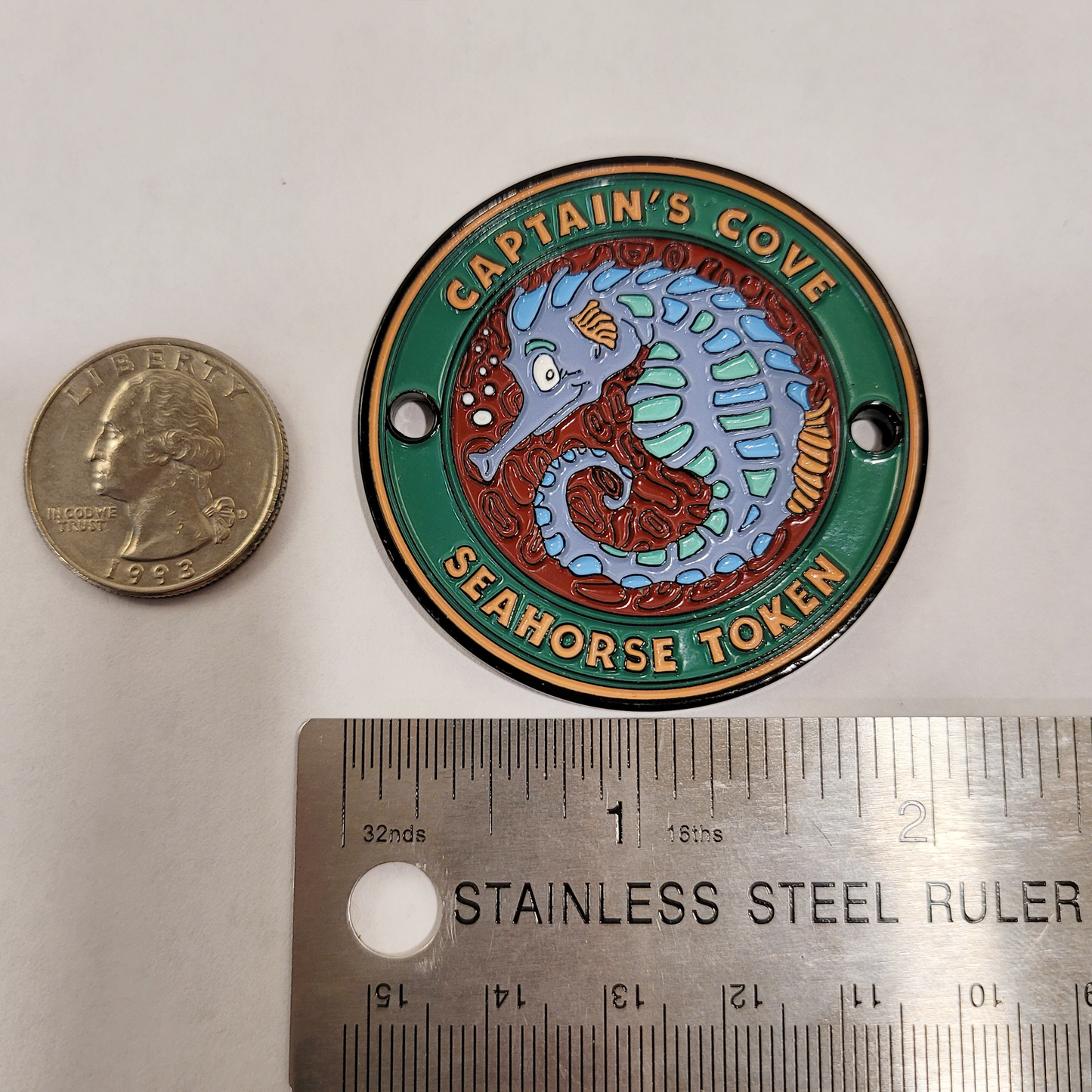 Seahorse Collector's Token in Soft Enamel