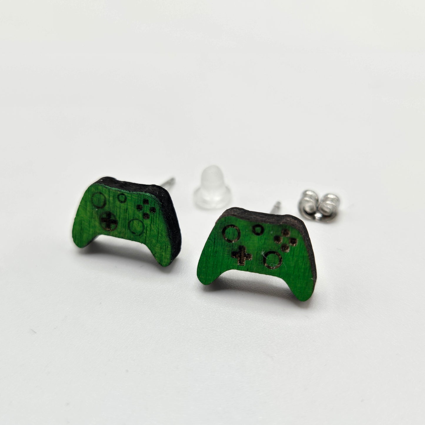 Game Controllers - Stud Earrings (wood, colored)